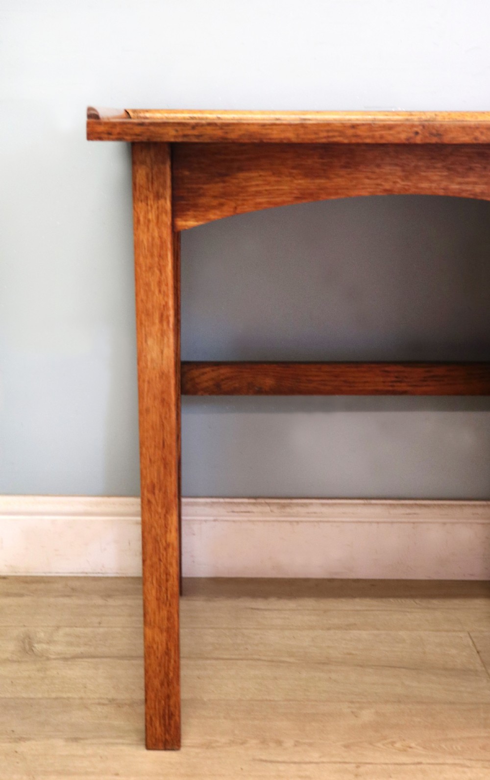 A vintage oak child’s desk. View XII