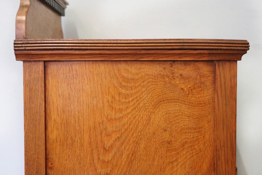 A lovely Shapland & Petter oak inlaid bedside cabinet. View XVII