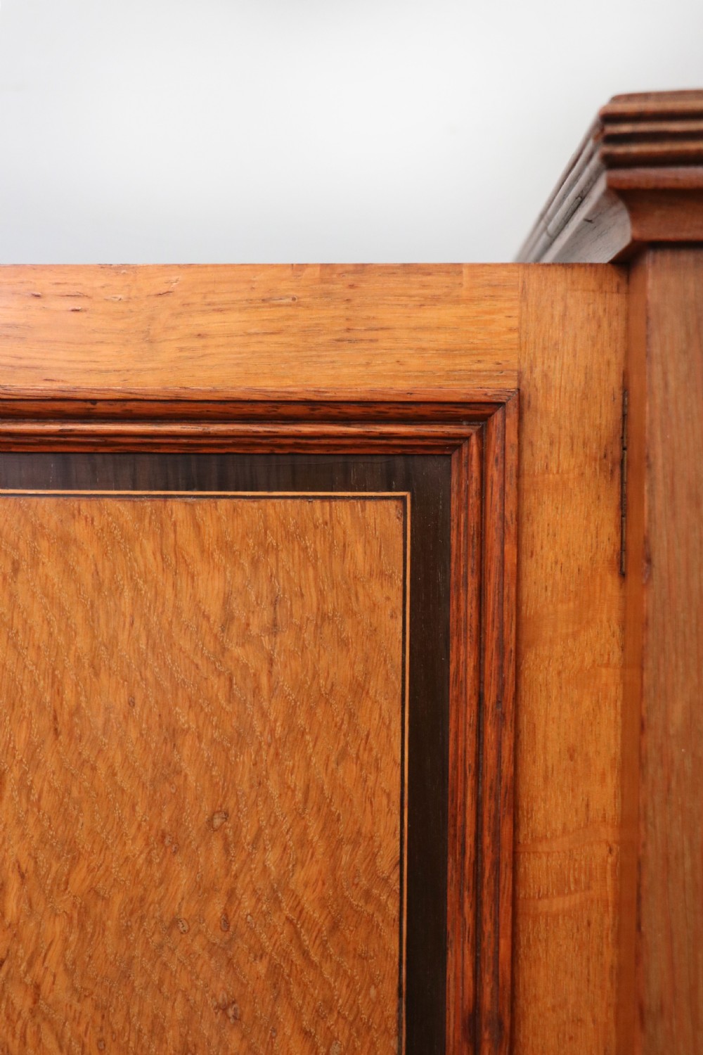 A lovely Shapland & Petter oak inlaid bedside cabinet. View XXIV