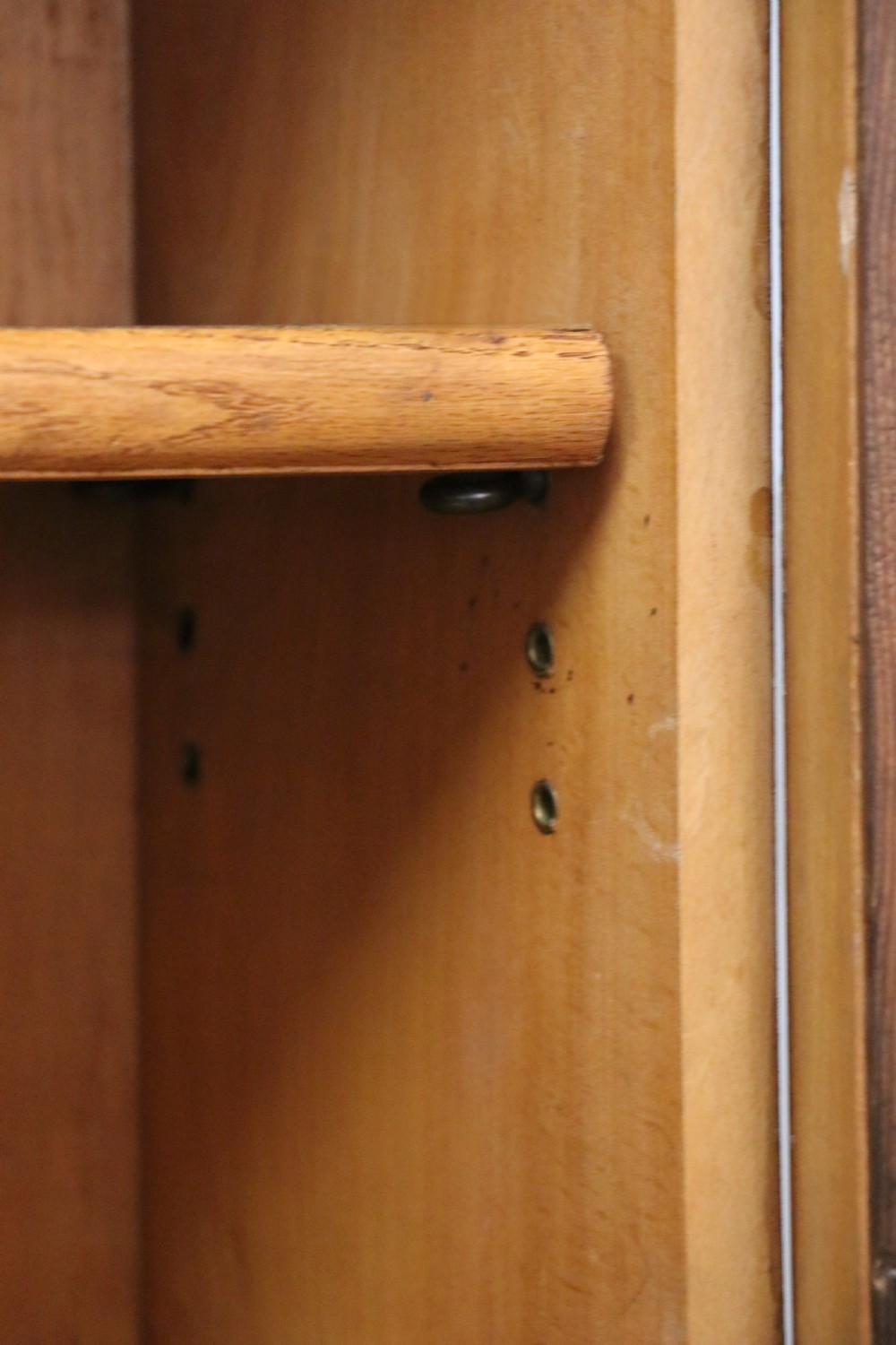 A lovely oak framed and walnut veneered bookcase cabinet. View XXVIII