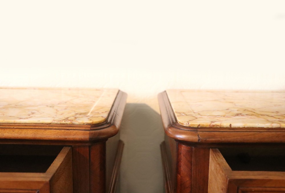 A truly stunning, wonderful & rare pair of 19th Century French bedside cabinets!   View XI
