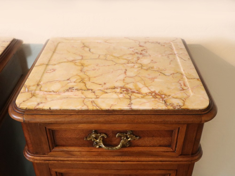 A truly stunning, wonderful & rare pair of 19th Century French bedside cabinets!   View XII