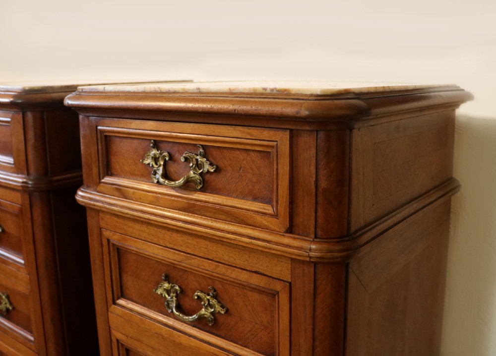 A truly stunning, wonderful & rare pair of 19th Century French bedside cabinets!   View XIII