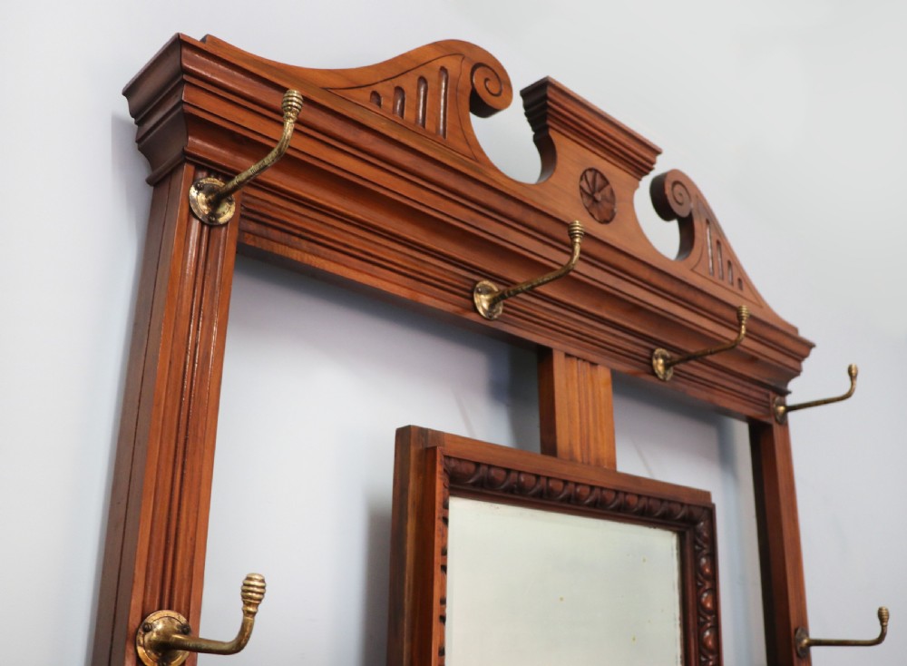 A late Victorian American walnut hallstand. View VIII