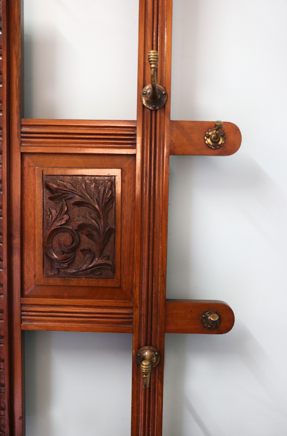 A late Victorian American walnut hallstand. View XI