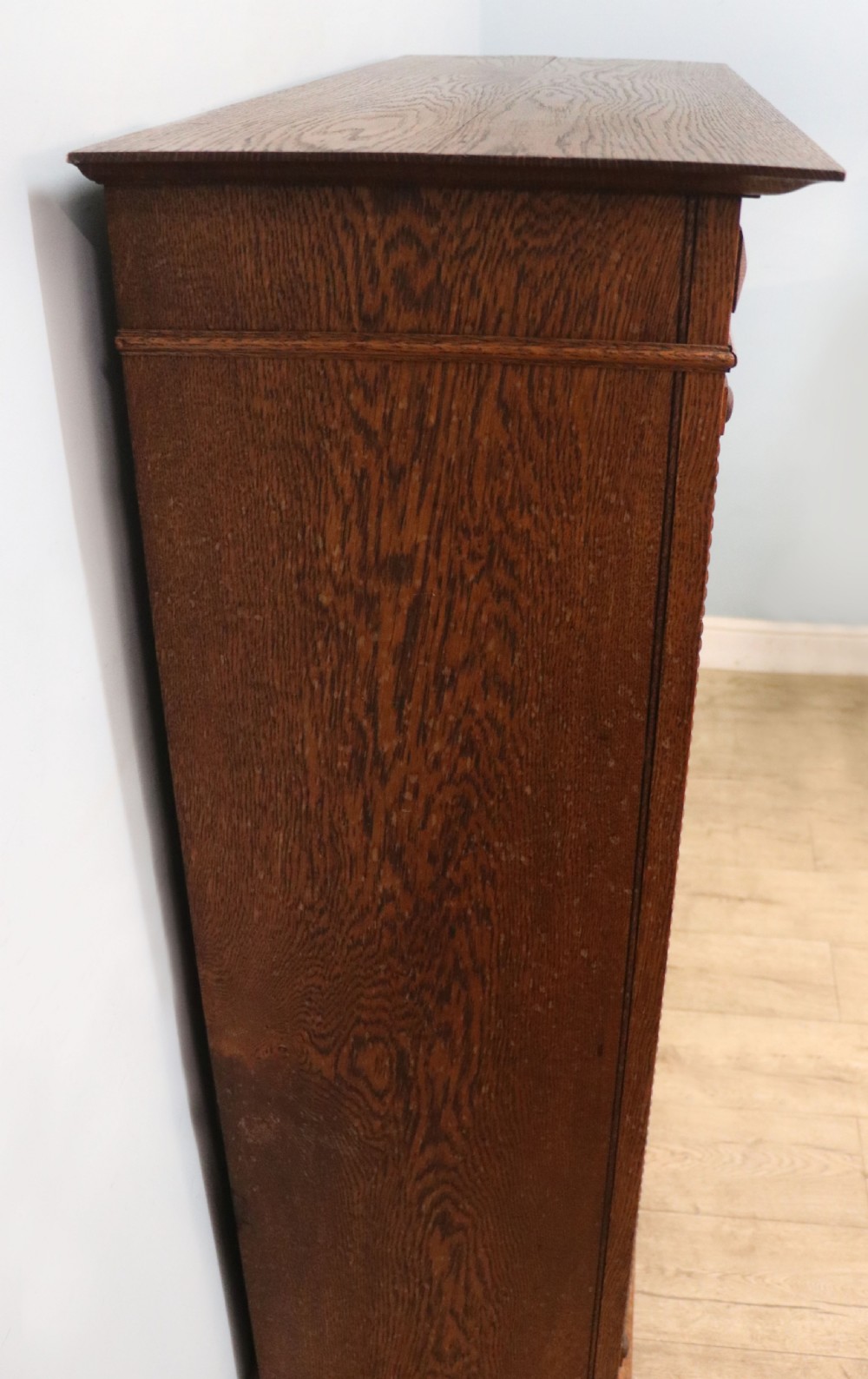 A simply charming 1930’s oak framed and glazed two door bookcase or display cabinet. View XII