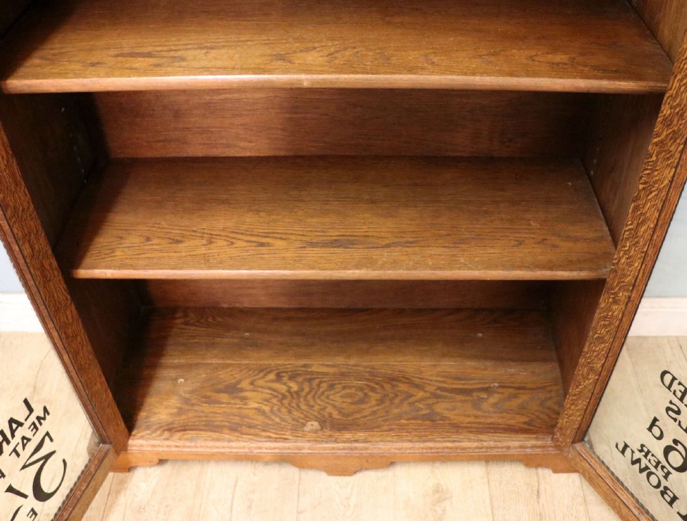 A simply charming 1930’s oak framed and glazed two door bookcase or display cabinet. View XXVI