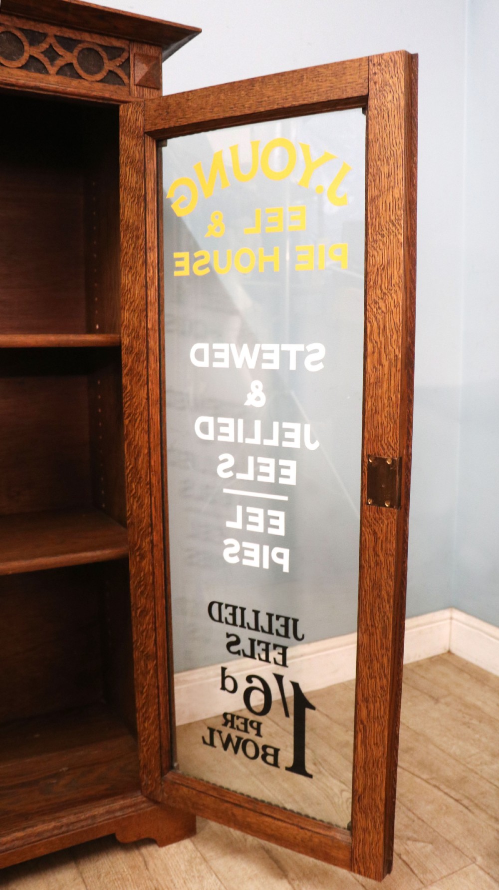 A simply charming 1930’s oak framed and glazed two door bookcase or display cabinet. View XXX
