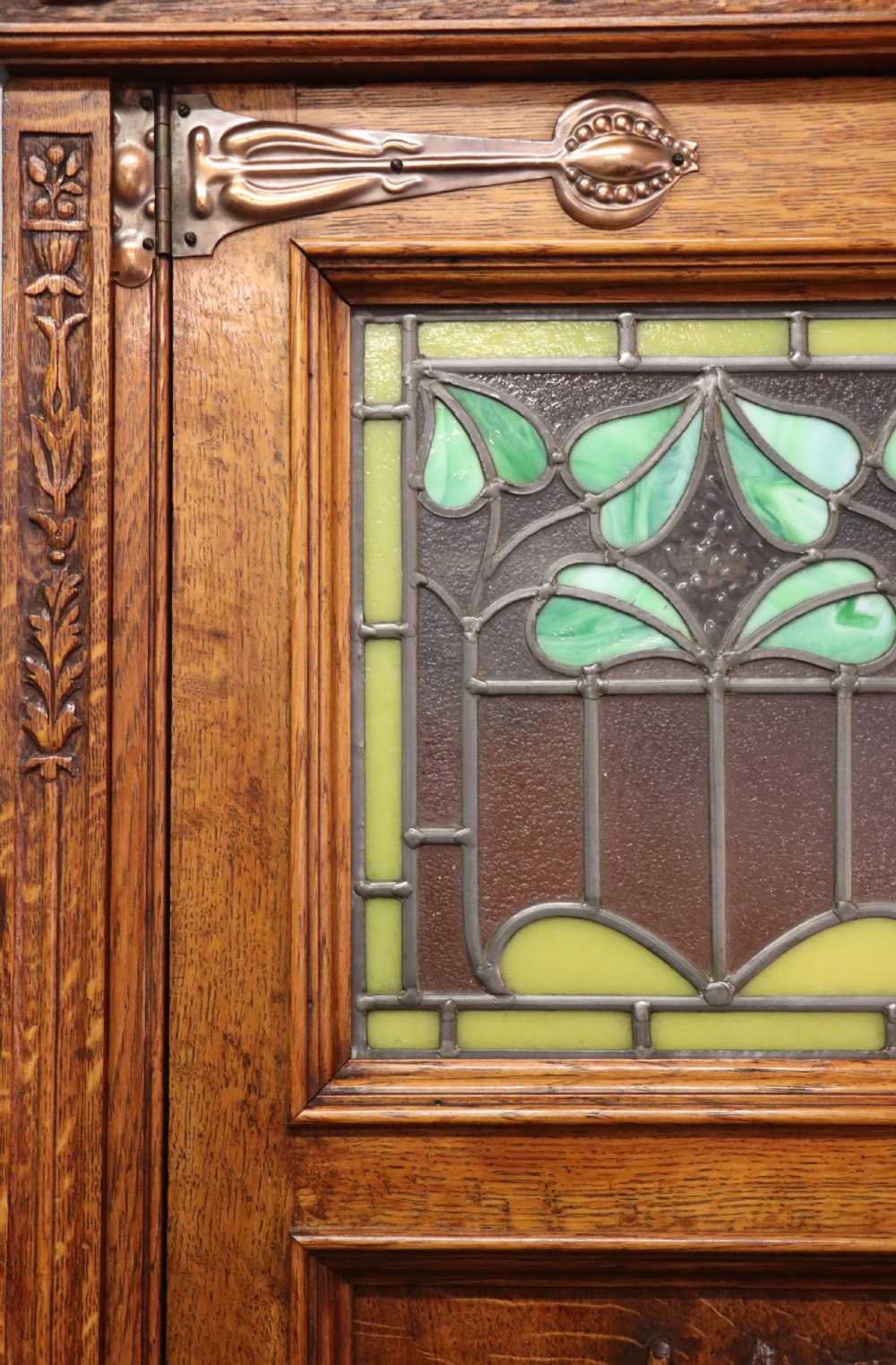 A truly wonderful late 19th century ‘one off’ craftsman built light oak wardrobe.  View XI