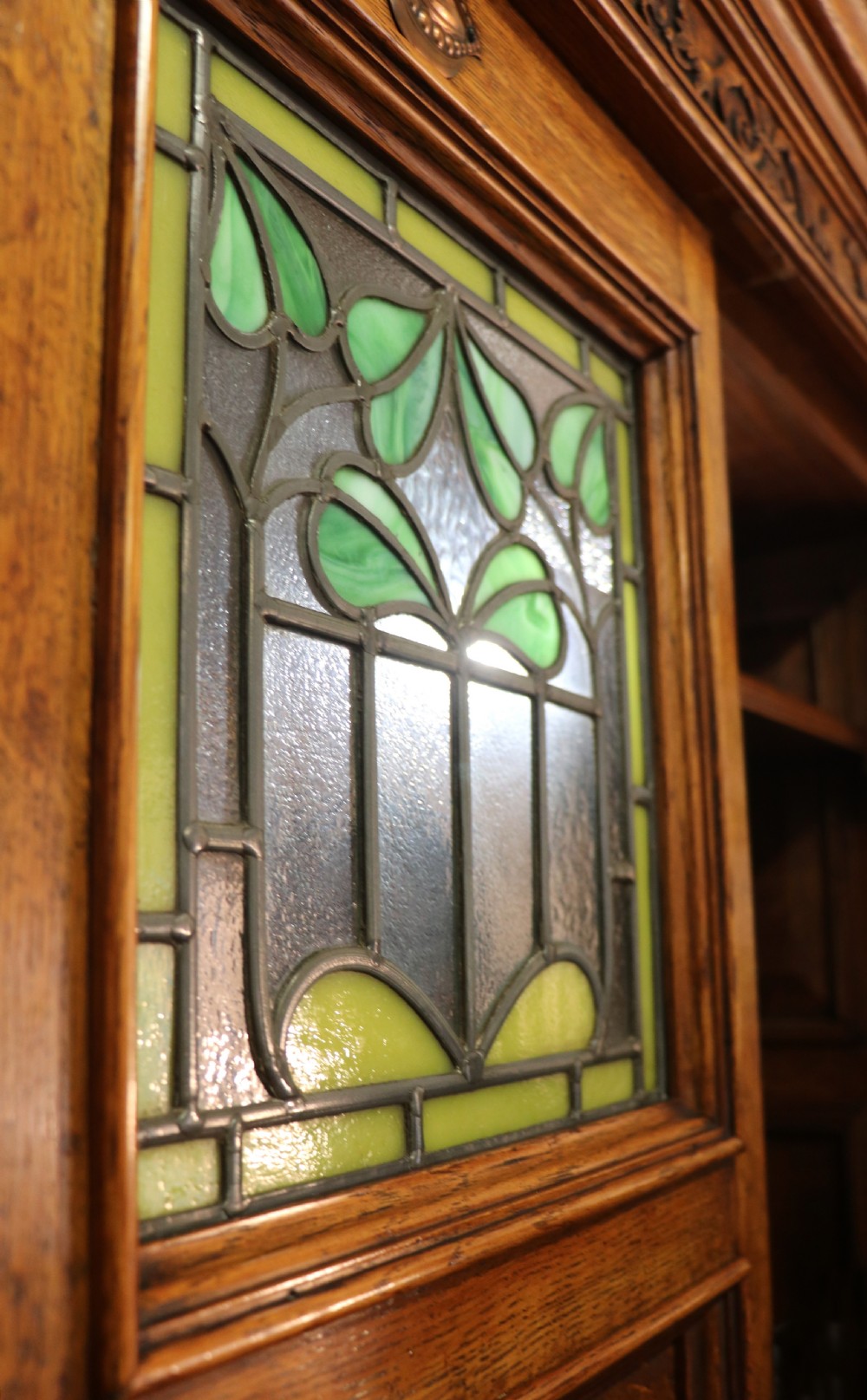 A truly wonderful late 19th century ‘one off’ craftsman built light oak wardrobe.  View XII
