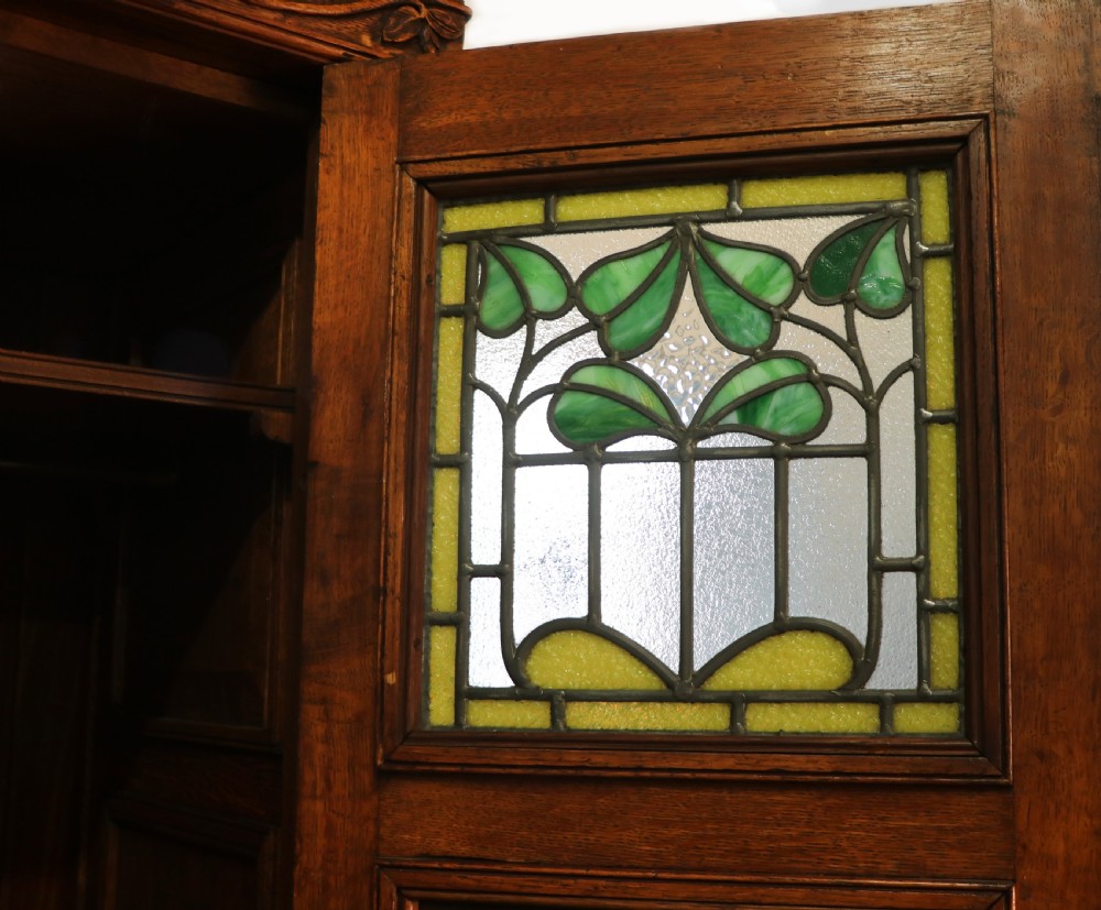 A truly wonderful late 19th century ‘one off’ craftsman built light oak wardrobe.  View XVIII