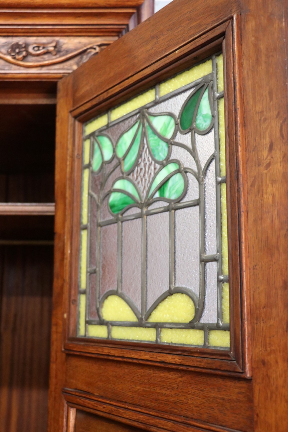 A truly wonderful late 19th century ‘one off’ craftsman built light oak wardrobe.  View XIX
