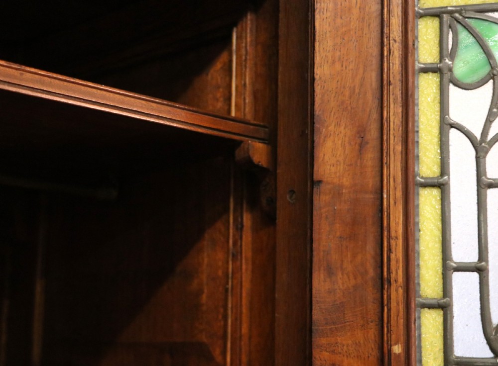 A truly wonderful late 19th century ‘one off’ craftsman built light oak wardrobe.  View XXIX