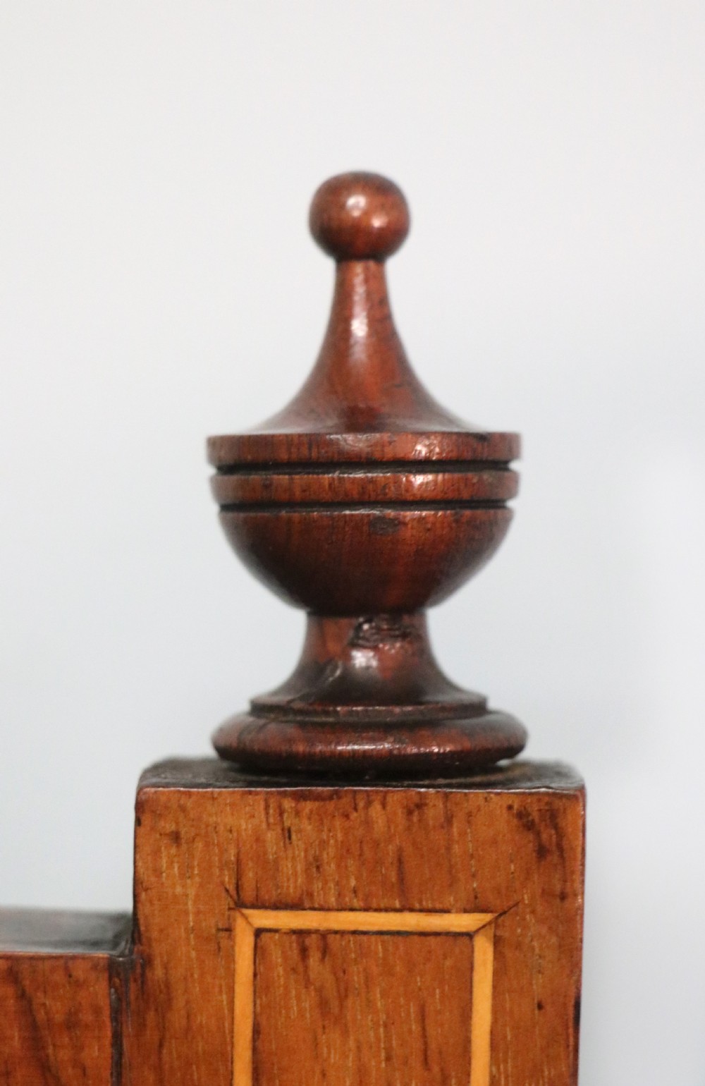 A lovely late Victorian walnut veneered and inlaid bookcase or display cabinet.  View X