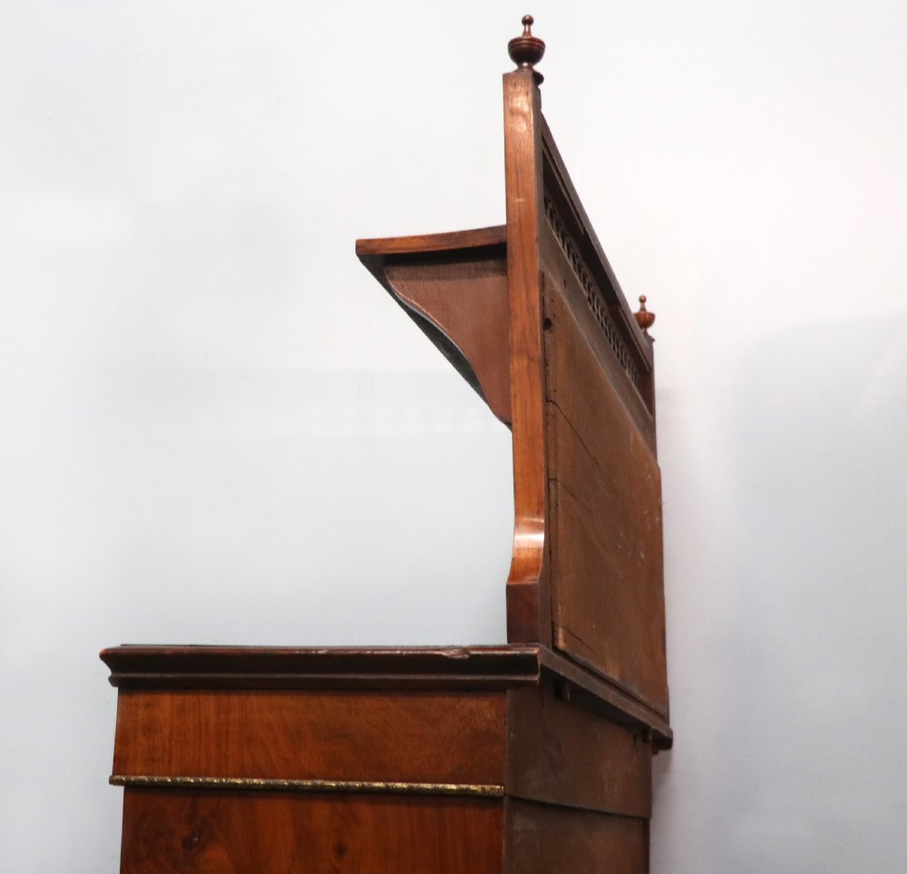 A lovely late Victorian walnut veneered and inlaid bookcase or display cabinet.  View XIII