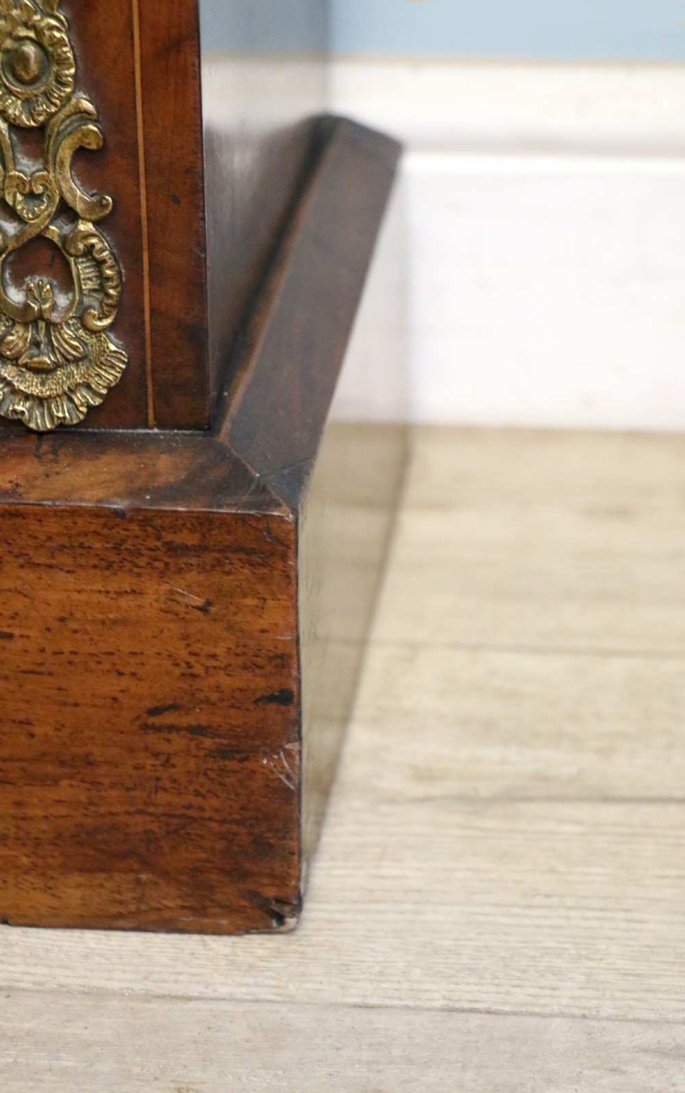 A Victorian walnut veneered and inlaid pier type display cabinet, with advertising for champagne producers Moet & Chandon. View XXVI