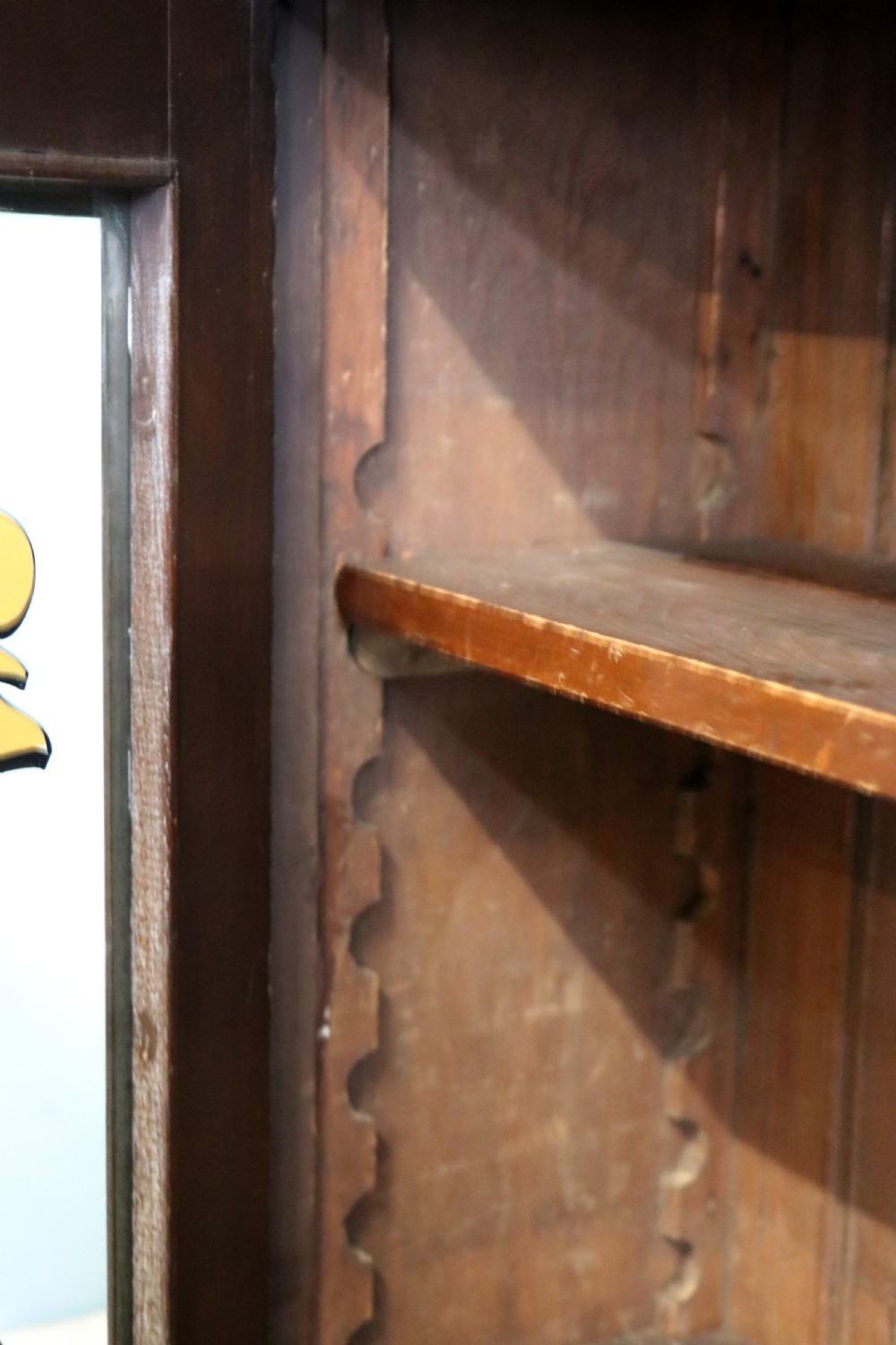 A late Victorian mahogany bookcase or display cabinet, later hand sign written for Fry’s cocoa and chocolate.  View XVIII