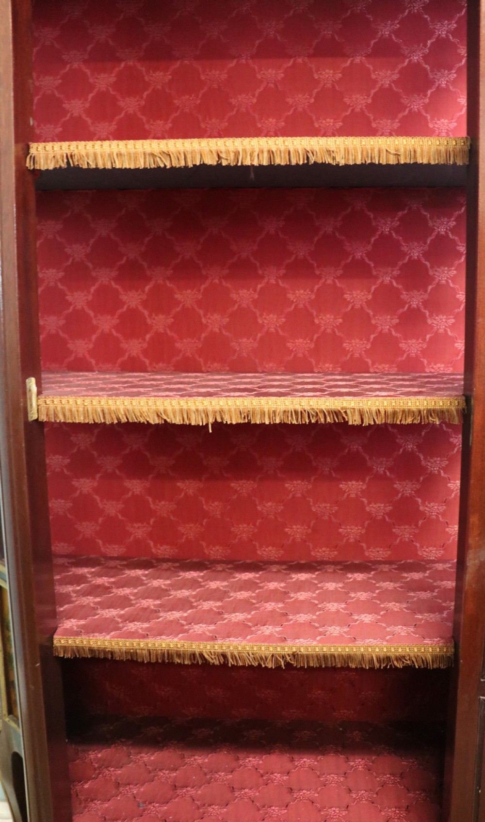 A very fine 20th century Vernis Martin style vitrine display cabinet, later sign written for Leon Dardant distillery of Vienna. View XXII