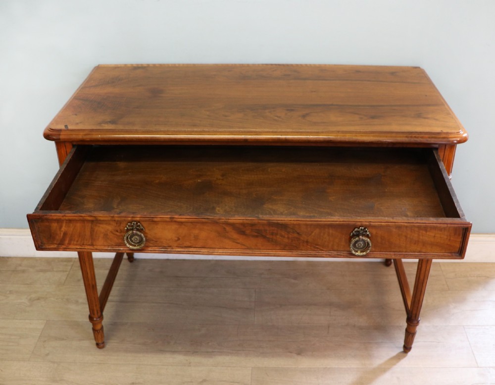 A lovely late 19th century mahogany side table, that retailers’ original label for Liberty of London. View II