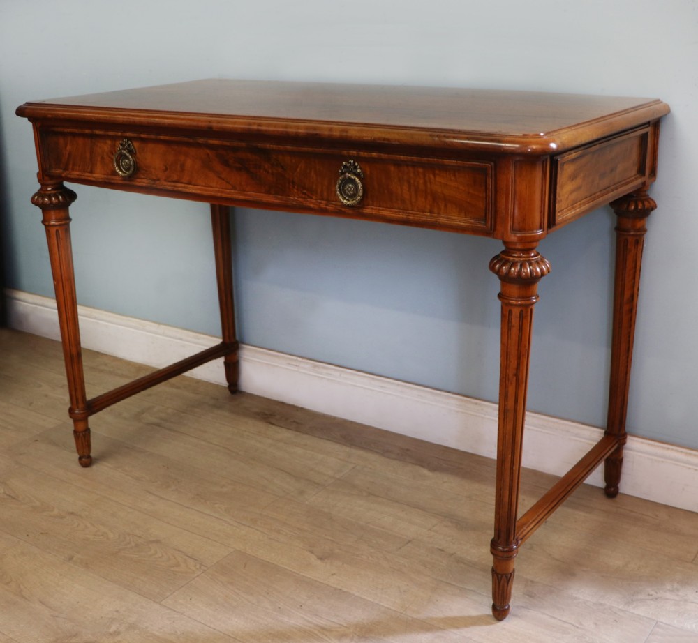 A lovely late 19th century mahogany side table, that retailers’ original label for Liberty of London. View III