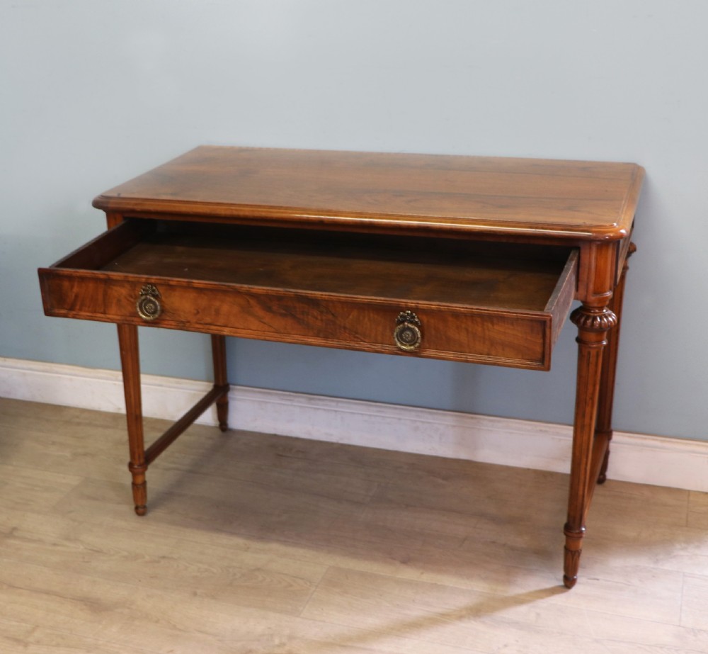 A lovely late 19th century mahogany side table, that retailers’ original label for Liberty of London. View IV