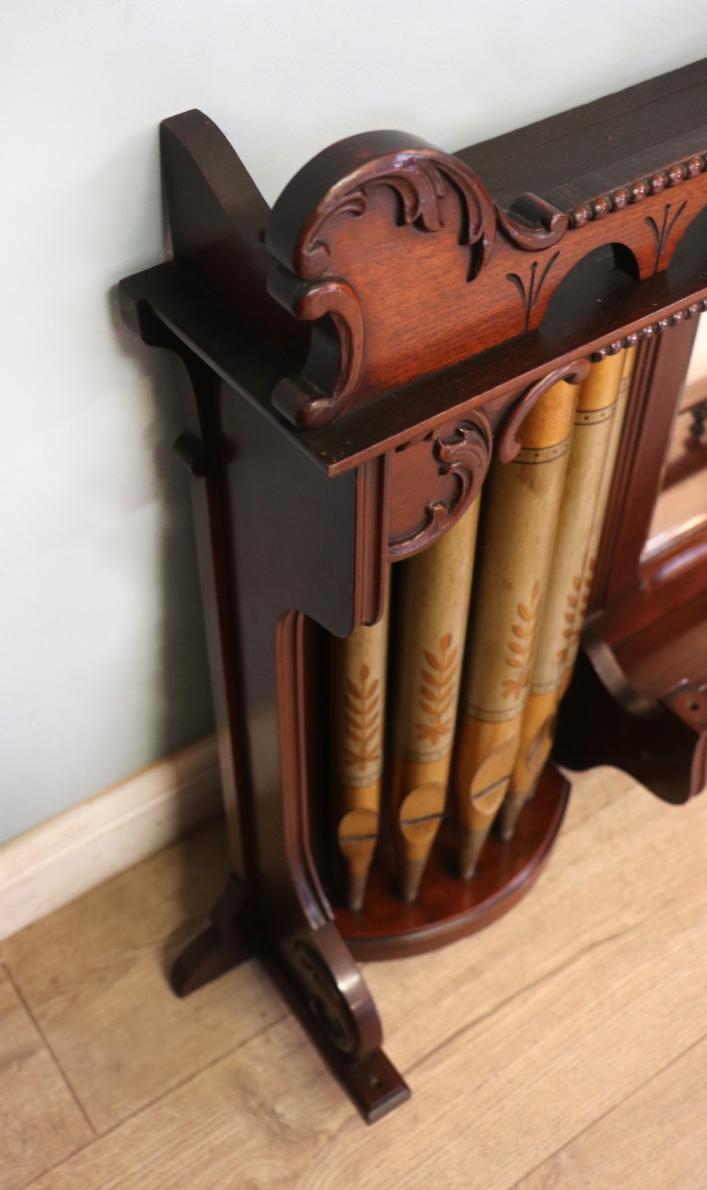 A lovely, late 19th century mahogany framed overmantel mirror. View III