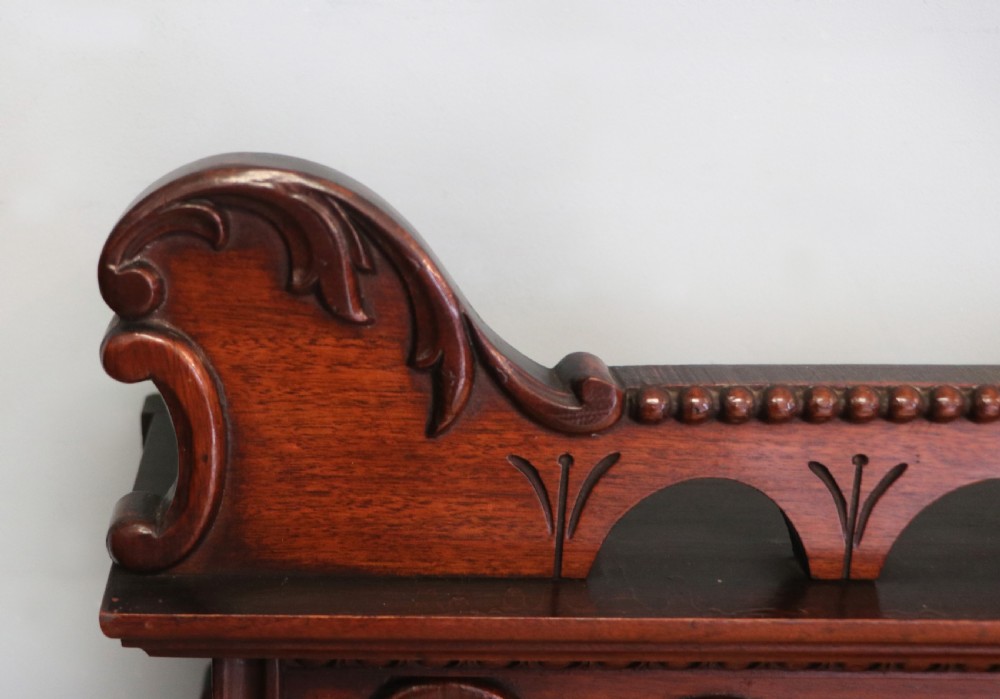 A lovely, late 19th century mahogany framed overmantel mirror. View V