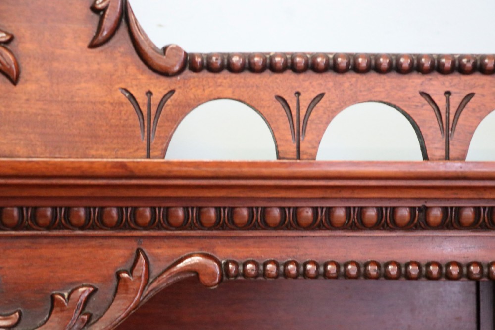 A lovely, late 19th century mahogany framed overmantel mirror. View IX
