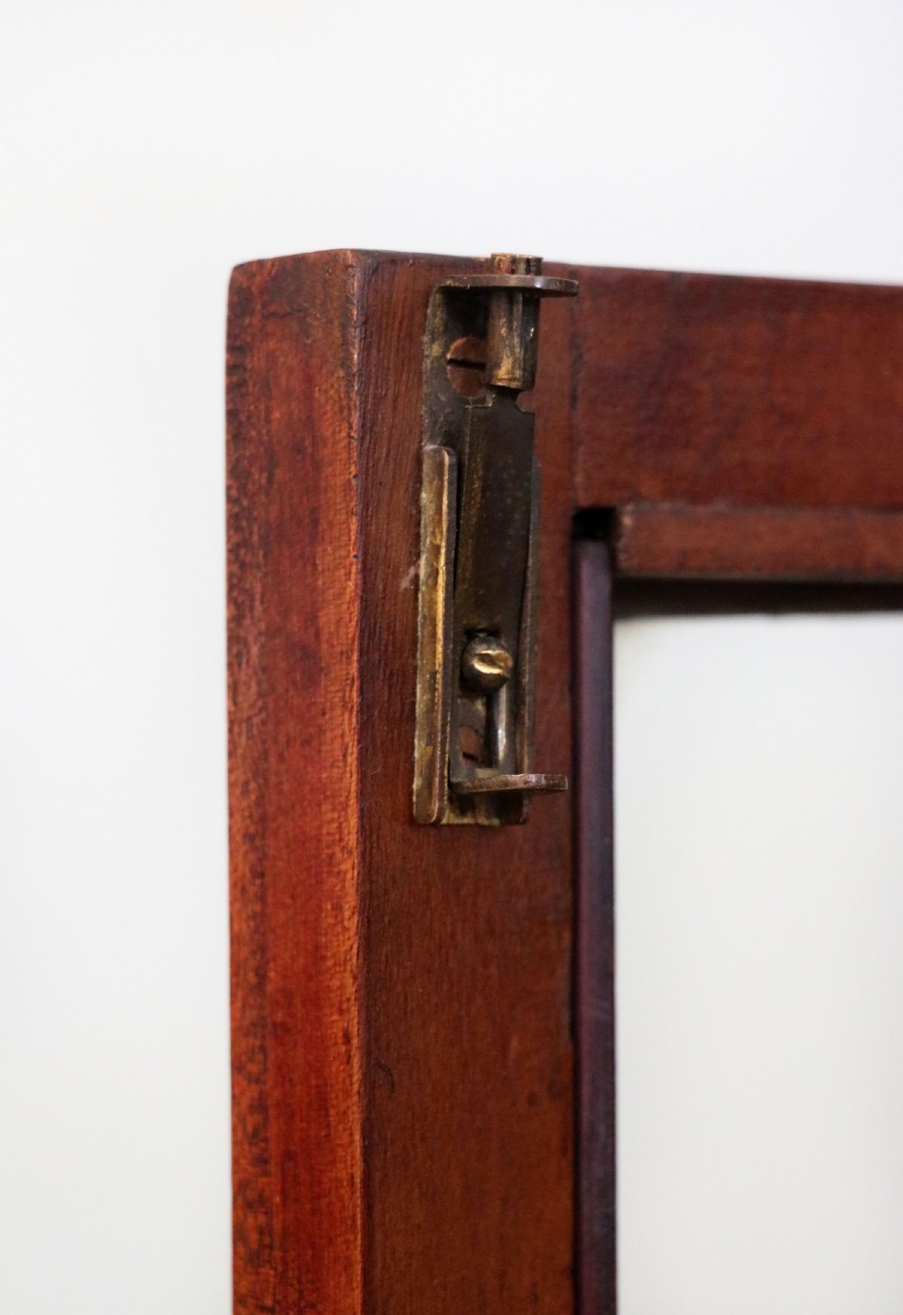  A lovely small Edwardian mahogany and inlaid corner display cabinet.  View XX