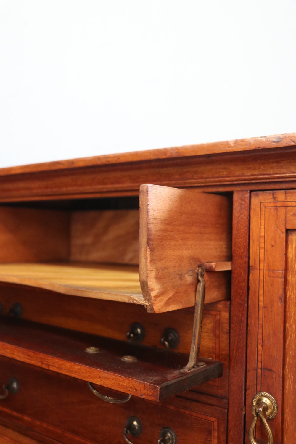 A wonderful early 20th century mahogany and inlaid combination music cabinet and cupboard. View XVIII
