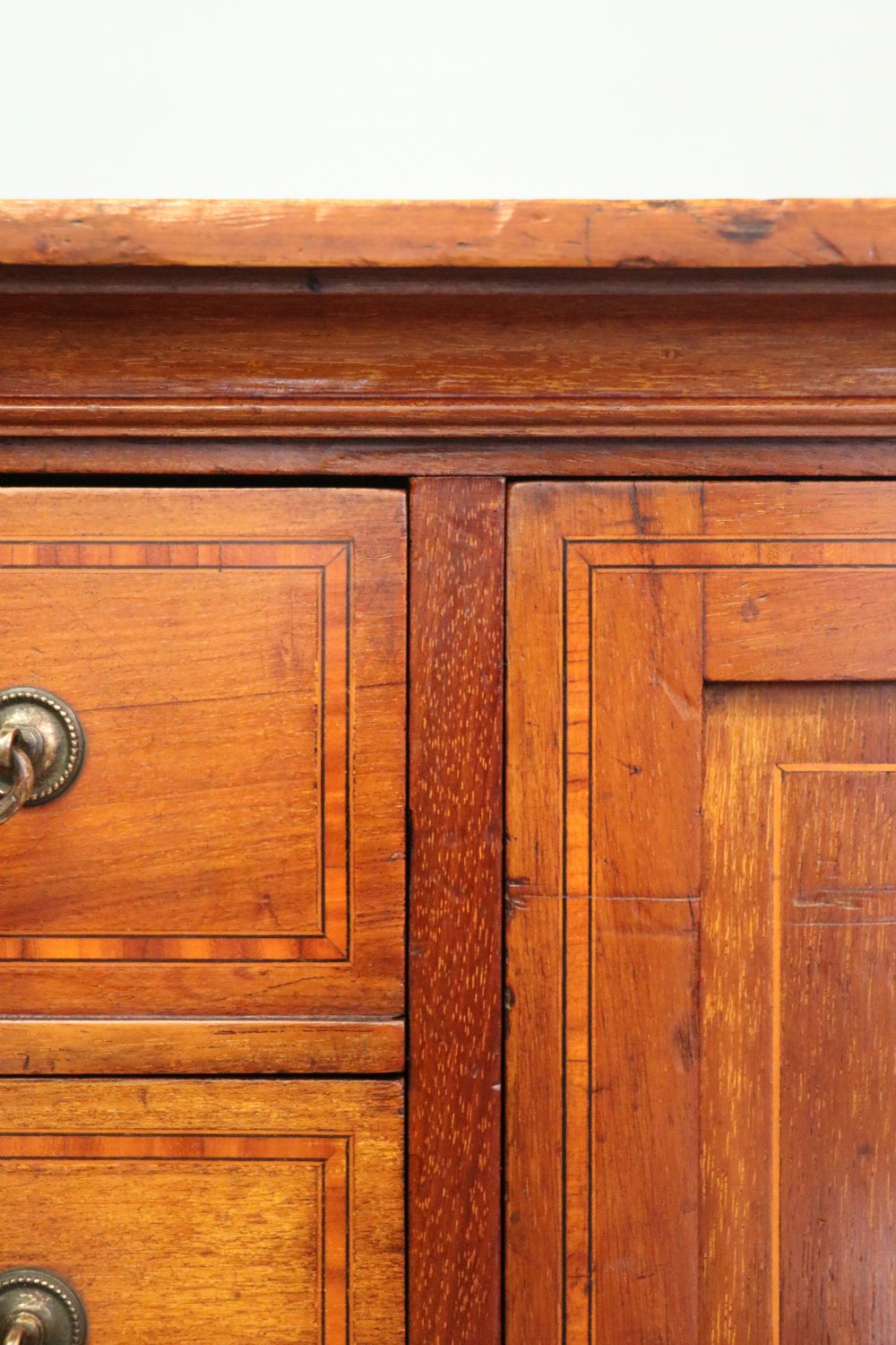 A wonderful early 20th century mahogany and inlaid combination music cabinet and cupboard. View XX