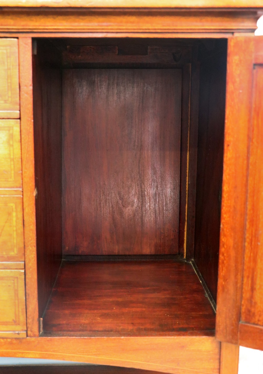 A wonderful early 20th century mahogany and inlaid combination music cabinet and cupboard. View XXV