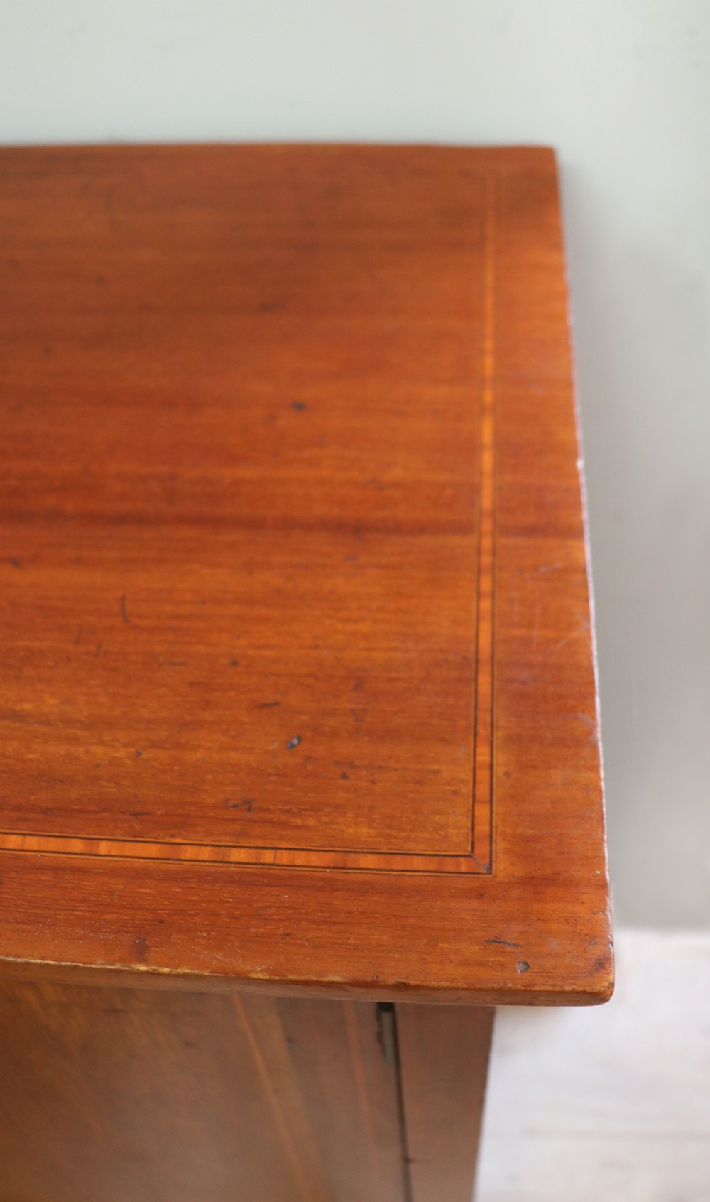 A wonderful early 20th century mahogany and inlaid combination music cabinet and cupboard. View XXVI