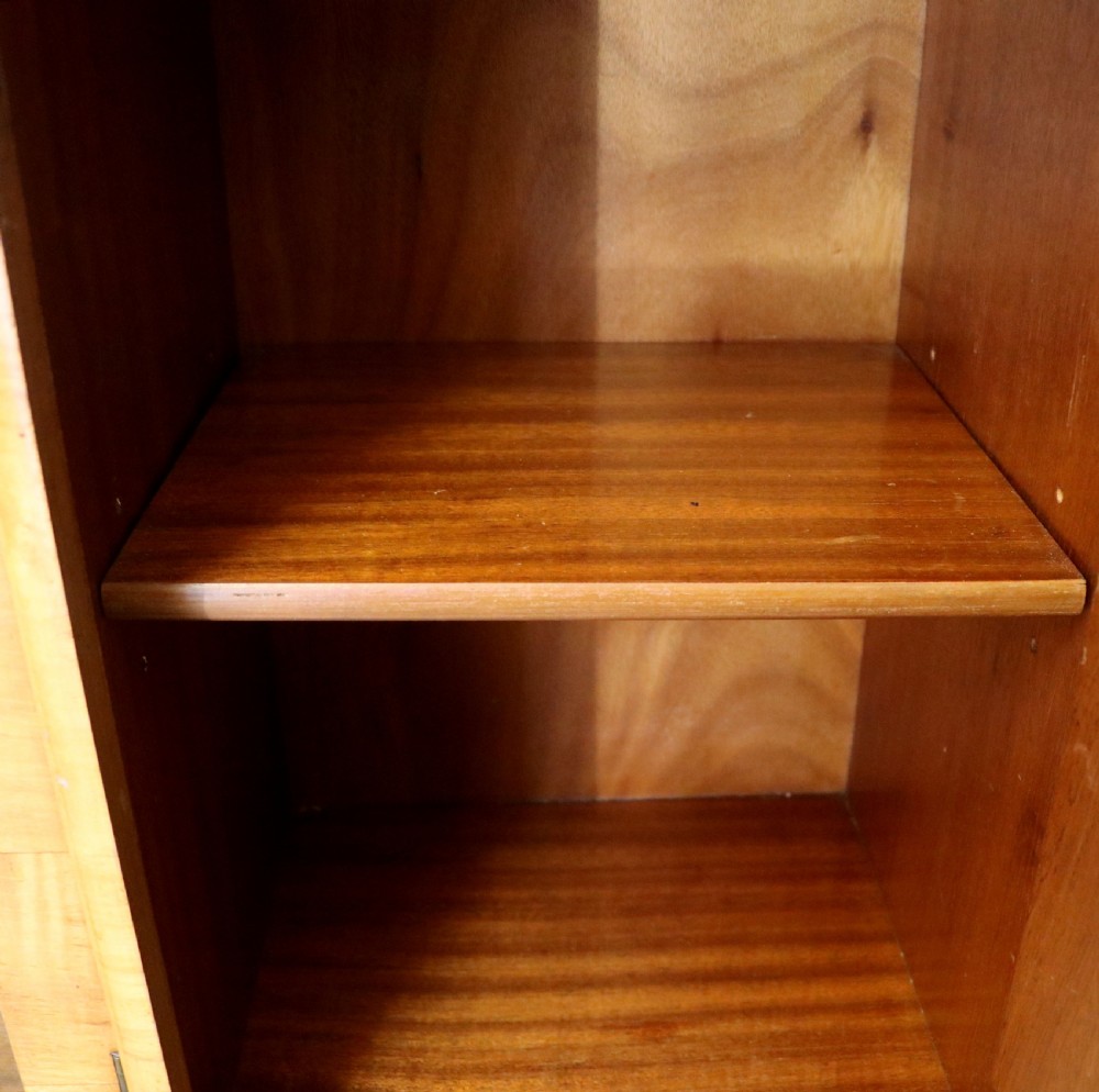 An absolutely lovely & unusual early 20th century walnut veneered side or display cabinet. View XXVI