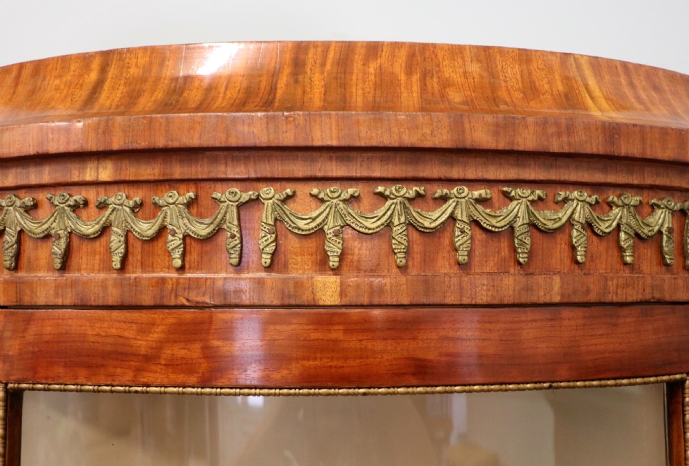  A lovely last century French mahogany vitrine display cabinet. View VI