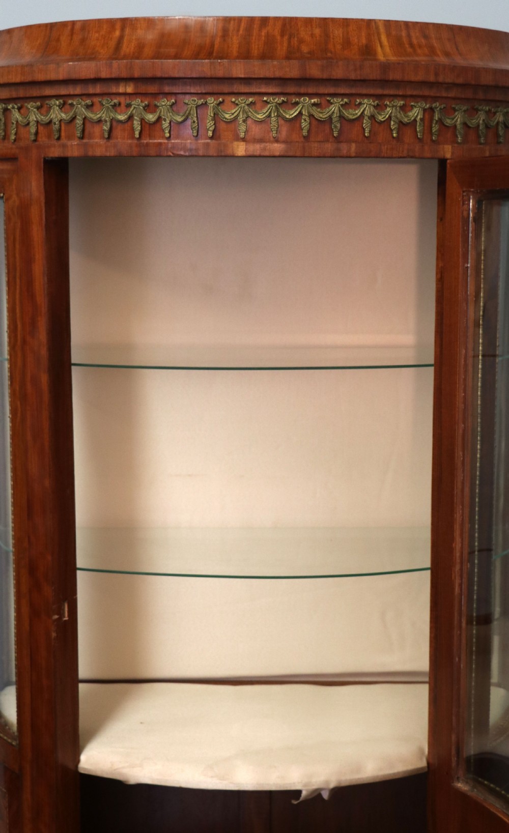  A lovely last century French mahogany vitrine display cabinet. View XI