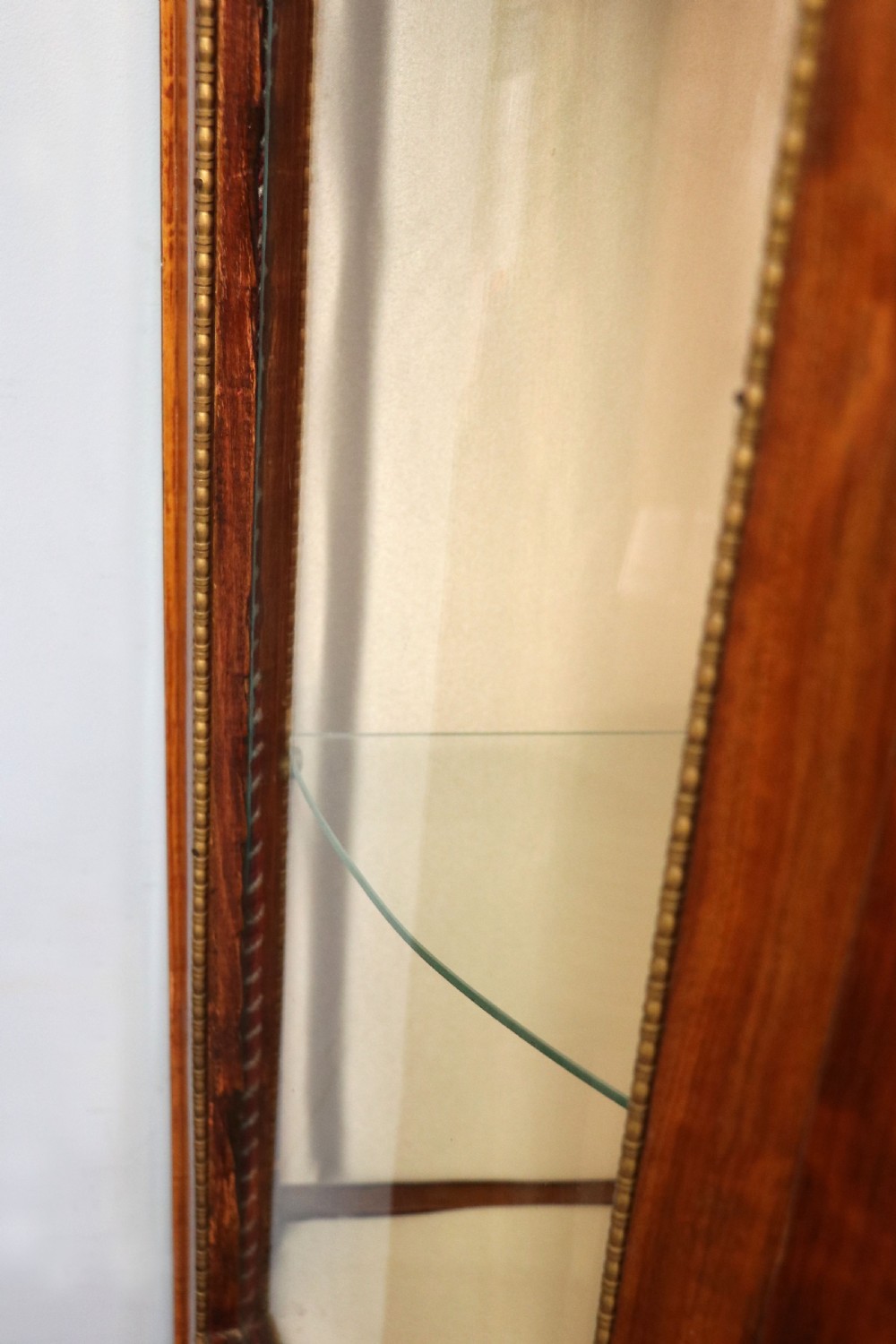  A lovely last century French mahogany vitrine display cabinet. View XVII