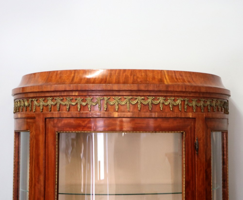  A lovely last century French mahogany vitrine display cabinet. View XVIII