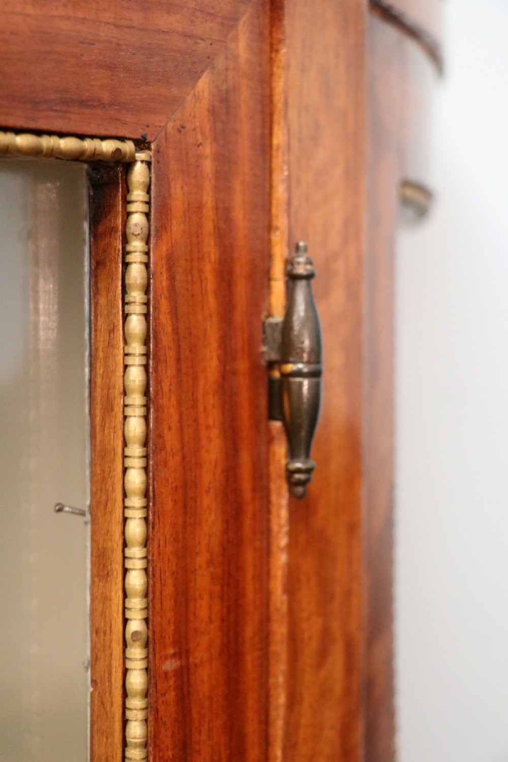  A lovely last century French mahogany vitrine display cabinet. View XX