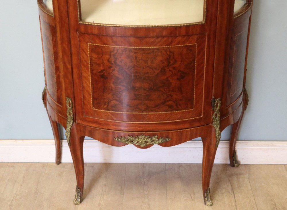  A lovely last century French mahogany vitrine display cabinet. View XXIII
