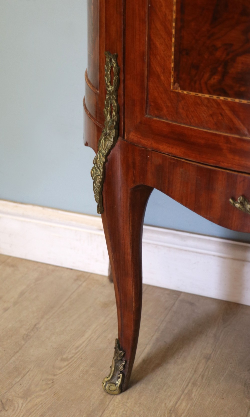  A lovely last century French mahogany vitrine display cabinet. View XXIV