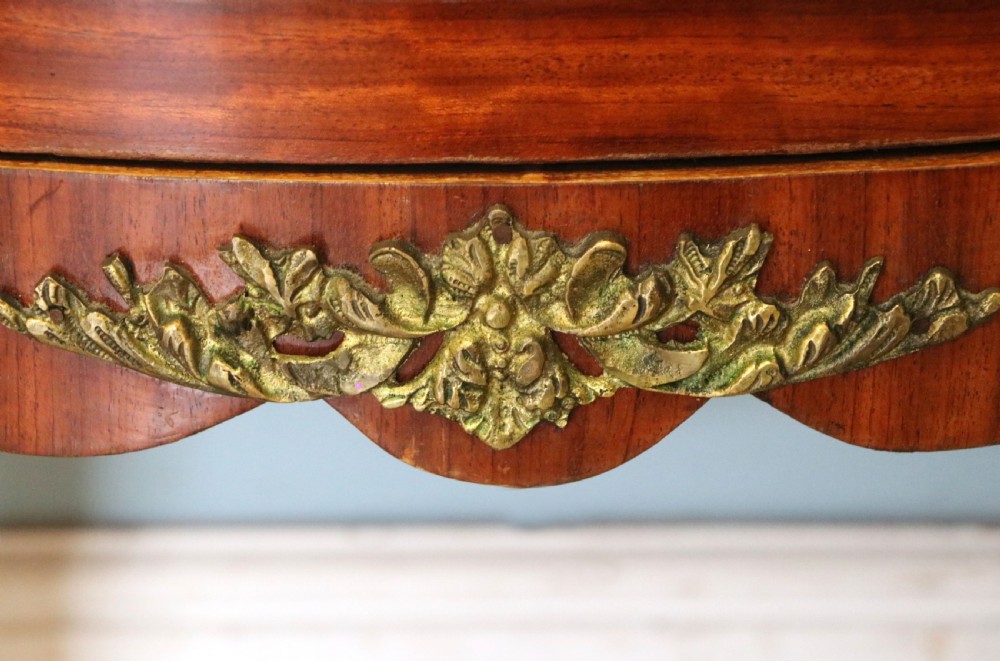  A lovely last century French mahogany vitrine display cabinet. View XXVI