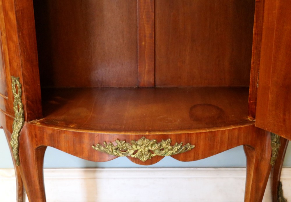  A lovely last century French mahogany vitrine display cabinet. View XXVIII