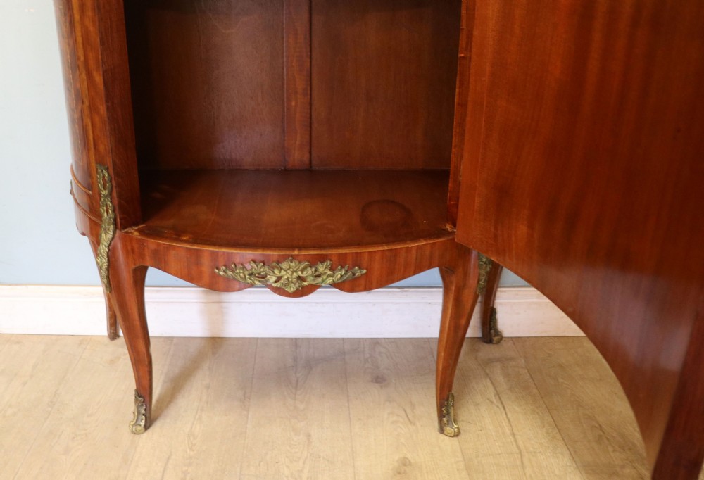  A lovely last century French mahogany vitrine display cabinet. View XXX