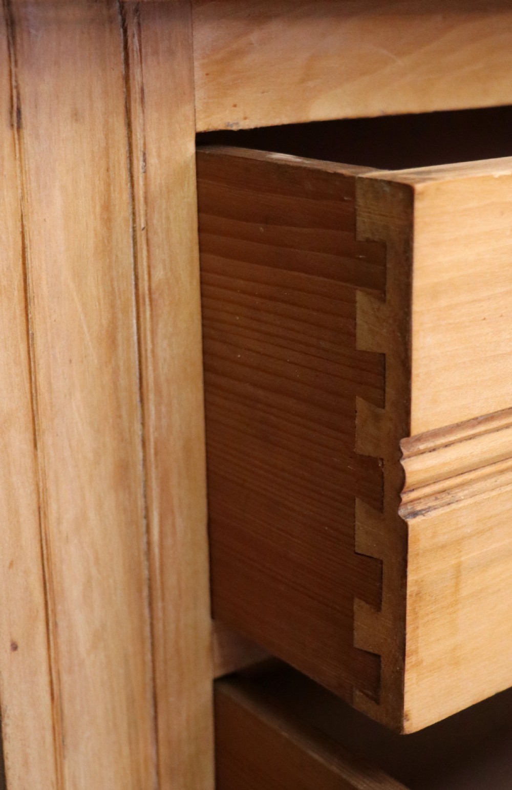 Victorian Arts and Crafts style. A lovely late 19th century satin walnut wardrobe and matching dressing chest. View XXI