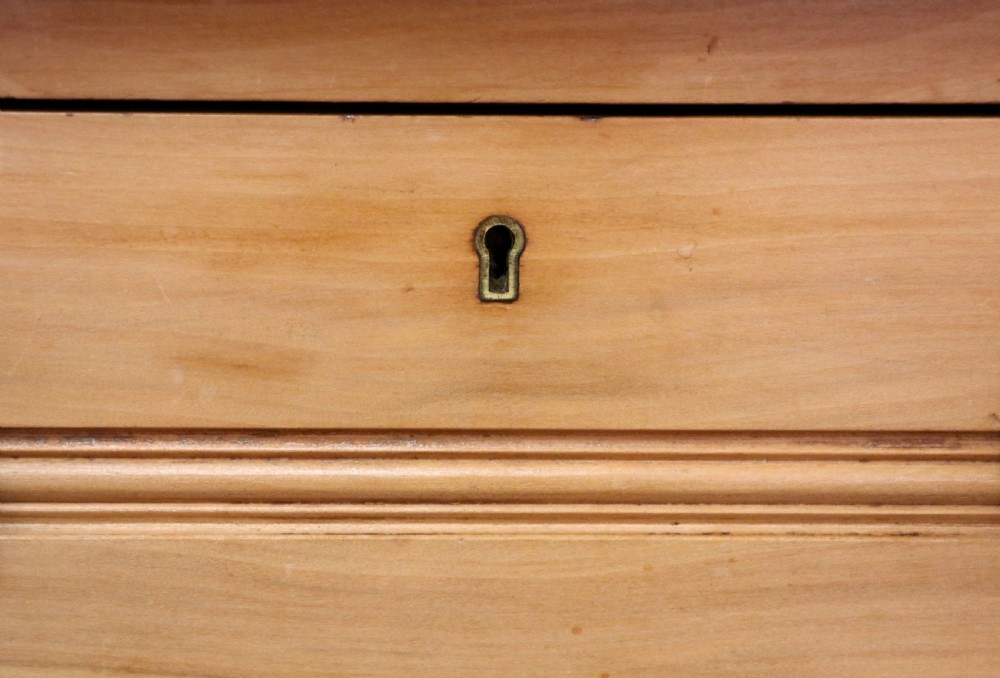 Victorian Arts and Crafts style. A lovely late 19th century satin walnut wardrobe and matching dressing chest. View XXVI