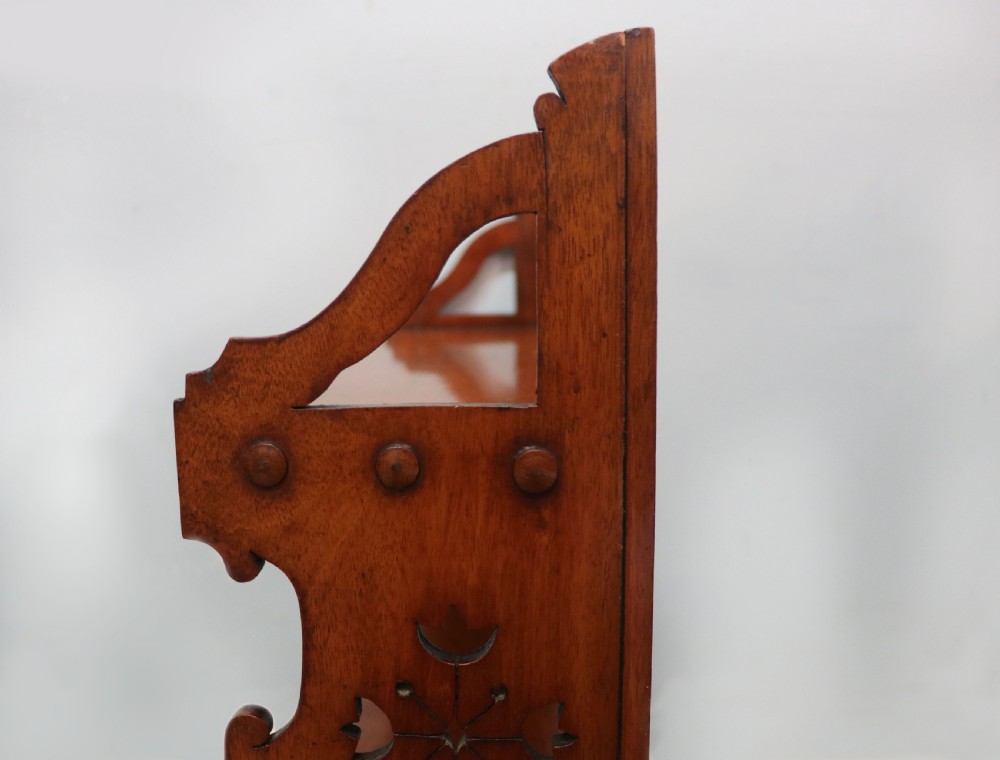  A lovely & very usable Victorian mahogany wall shelf. View VII