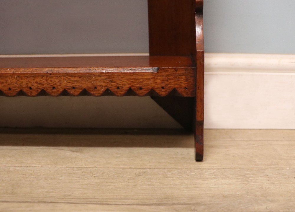  A lovely & very usable Victorian mahogany wall shelf. View XI