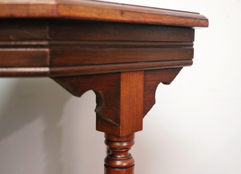 A Late Victorian lovely American walnut octagonal lamp table. View VIII