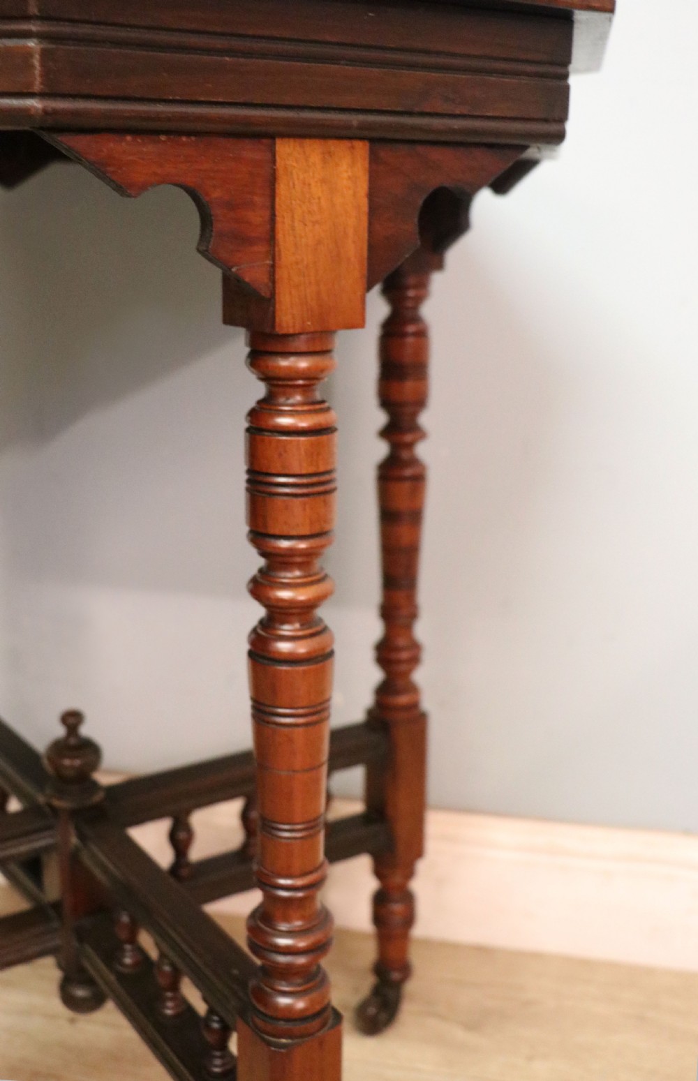 A Late Victorian lovely American walnut octagonal lamp table. View X
